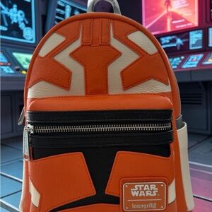 Star Wars Ahsoka Tano Rebel Pilot Helmet Loungefly Mini Backpack LE